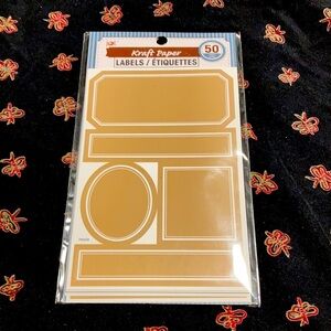 Kraft paper labels 50 count